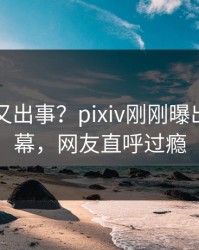 圈内人又出事？pixiv刚刚曝出八卦内幕，网友直呼过瘾