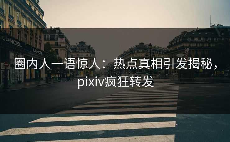 圈内人一语惊人：热点真相引发揭秘，pixiv疯狂转发