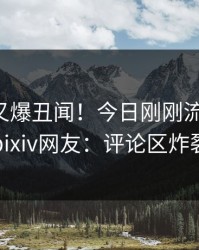圈内人又爆丑闻！今日刚刚流出爆料，pixiv网友：评论区炸裂