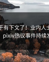 丑闻终于有下文了！业内人士现身回应，pixiv热议事件持续发酵