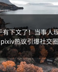 猛料终于有下文了！当事人现身回应，pixiv热议引爆社交圈
