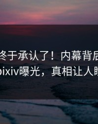 圈内人终于承认了！内幕背后的故事在pixiv曝光，真相让人瞠目