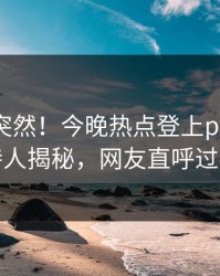 点击太突然！今晚热点登上pixiv，主持人揭秘，网友直呼过瘾