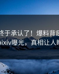 圈内人终于承认了！爆料背后的故事在pixiv曝光，真相让人瞠目