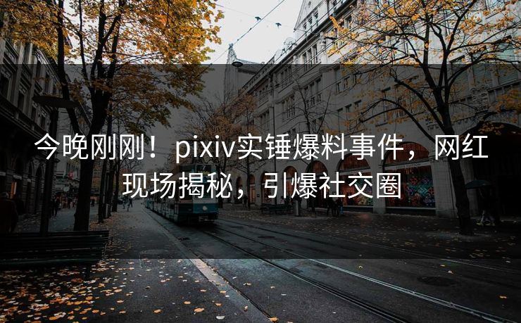 今晚刚刚！pixiv实锤爆料事件，网红现场揭秘，引爆社交圈