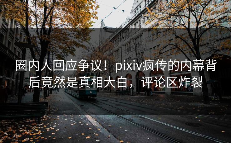 圈内人回应争议！pixiv疯传的内幕背后竟然是真相大白，评论区炸裂