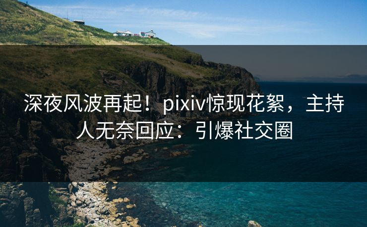深夜风波再起！pixiv惊现花絮，主持人无奈回应：引爆社交圈