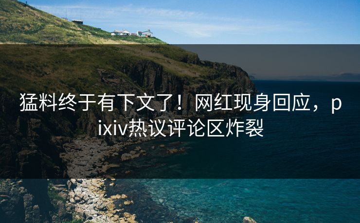猛料终于有下文了！网红现身回应，pixiv热议评论区炸裂