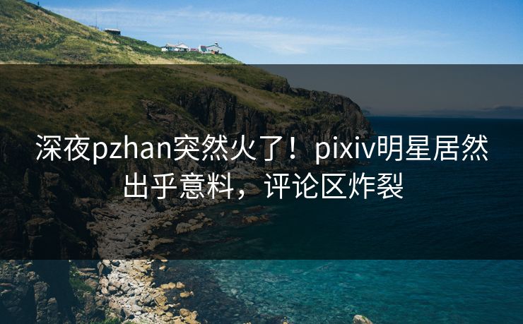 深夜pzhan突然火了！pixiv明星居然出乎意料，评论区炸裂